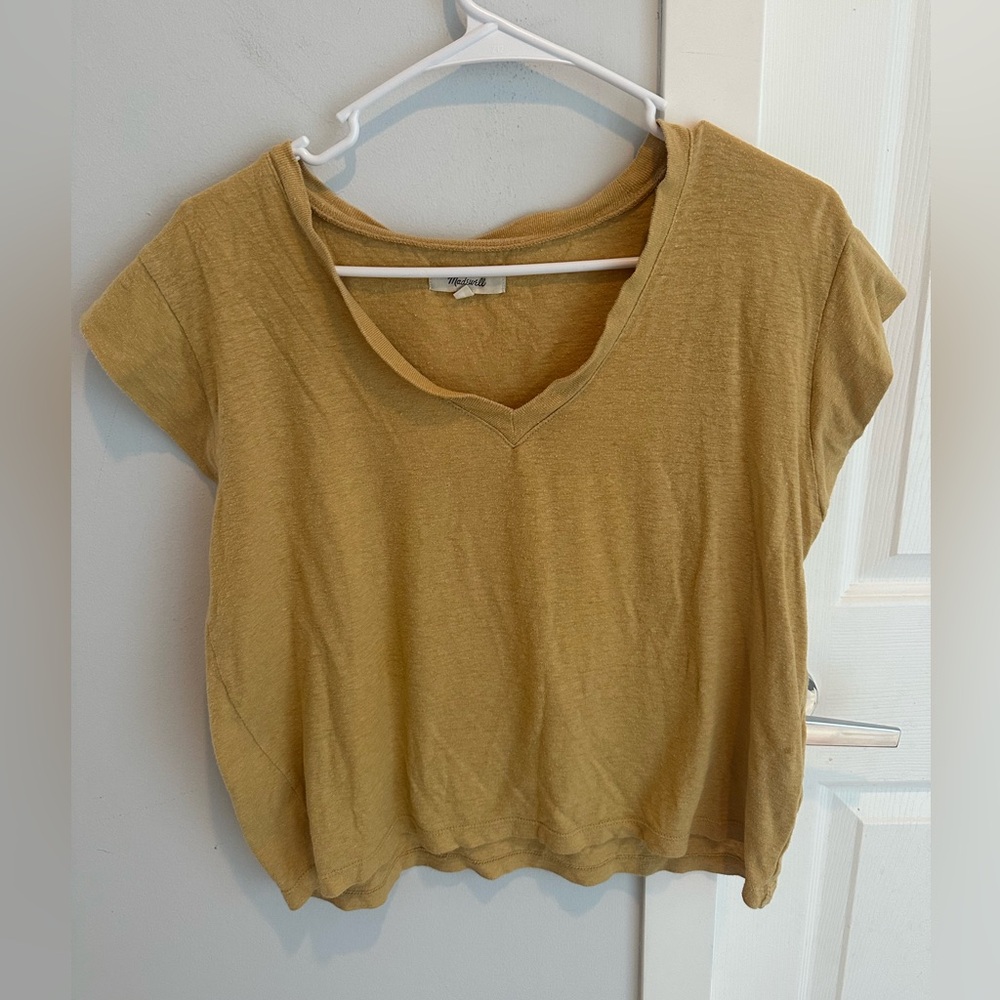 Madewell v neck tee, size M